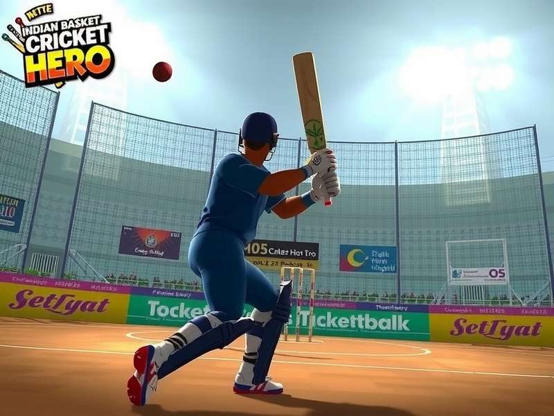 Indian Basket Cricket Hero gameplay screenshot showing cricket and basketball fusion